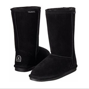 Tall black bearpaw boots